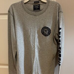 Abercrombie & Fitch Heather Gray Logo Tee